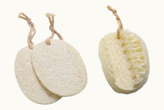 Natural Loofah Exfoliating Pads with Hanging Rope