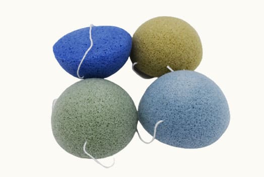 Multi-color oval konjac sponge