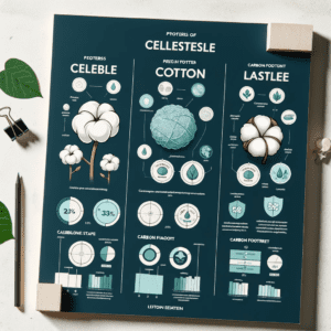 Comparison table showing properties of cellulose, cotton, and synthetic materials.