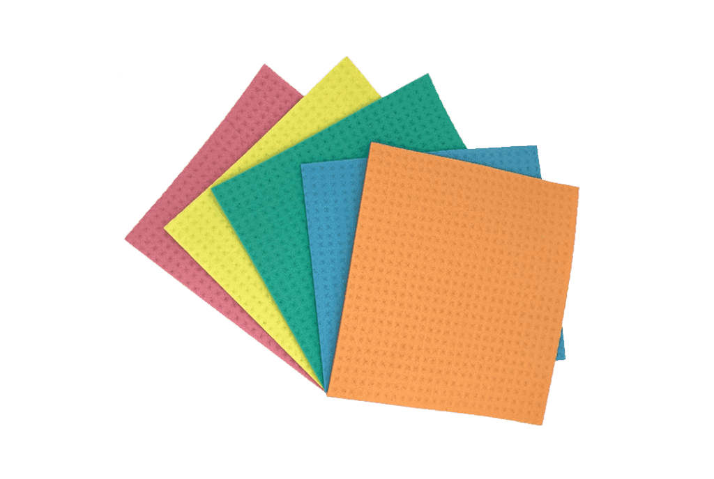 French Multi-Color Wood Pulp Cellulose Sponge Cloth