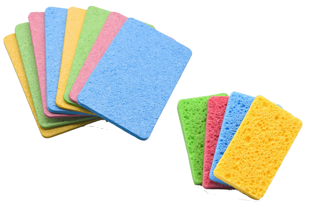 Thick Square Compressed Wood Pulp Cellulose Cleaning Sponge Sheet