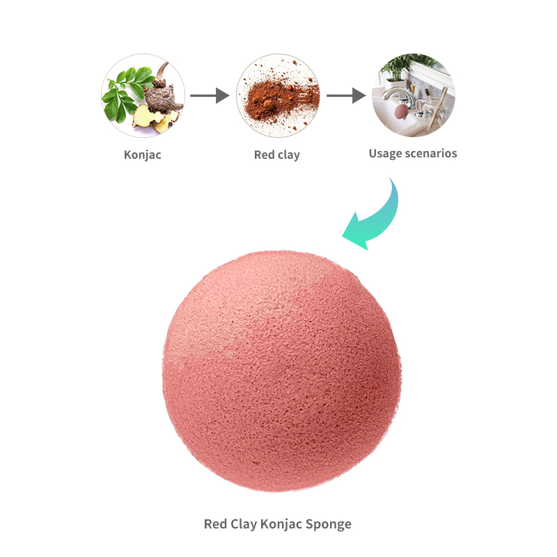 Red Clay Konjac Sponge