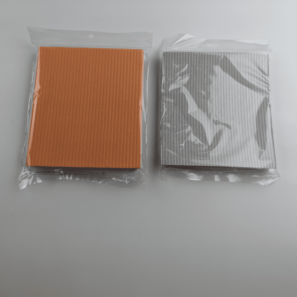 Dry Swedish wood pulp sponge cloth packaging display