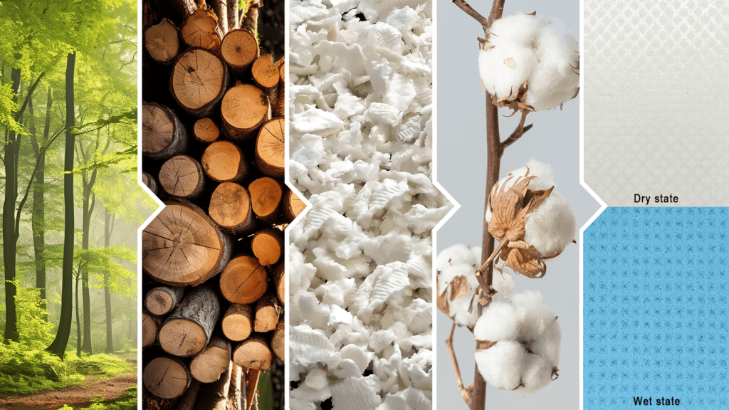 Swedish wood pulp sponge production process